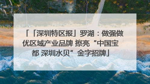 「深圳特区报」罗湖：做强做优区域产业品牌 擦亮“中国宝都 深圳水贝”金字招牌