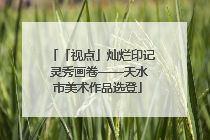 「视点」灿烂印记 灵秀画卷——天水市美术作品选登
