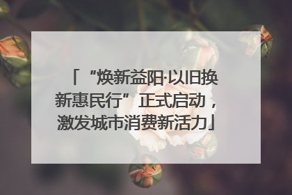 “焕新益阳·以旧换新惠民行”正式启动，激发城市消费新活力
