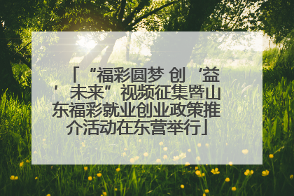 “福彩圆梦 创‘益’未来”视频征集暨山东福彩就业创业政策推介活动在东营举行