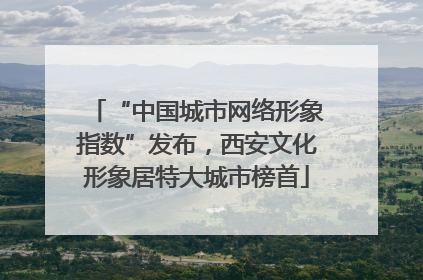 “中国城市网络形象指数”发布，西安文化形象居特大城市榜首
