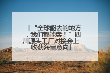 “全球能去的地方，我们都能卖！”四川源头工厂对接会上收获海量意向