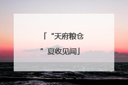 “天府粮仓”夏收见闻
