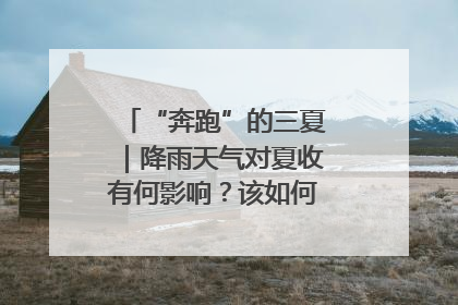 “奔跑”的三夏｜降雨天气对夏收有何影响？该如何防范？一文了解
