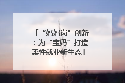 “妈妈岗”创新：为“宝妈”打造柔性就业新生态