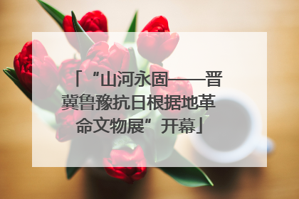 “山河永固——晋冀鲁豫抗日根据地革命文物展”开幕