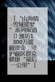 “山海情·雪域援梦”系列报道⑪ 潍坊1300万援藏资金，守护藏区群众健康“最后一公里”