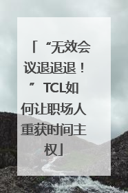 “无效会议退退退！”TCL如何让职场人重获时间主权