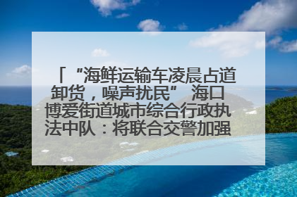 “海鲜运输车凌晨占道卸货，噪声扰民” 海口博爱街道城市综合行政执法中队：将联合交警加强长堤路一带巡逻