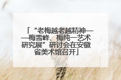 “老梅越老越精神——梅雪峰、梅纯一艺术研究展”研讨会在安徽省美术馆召开