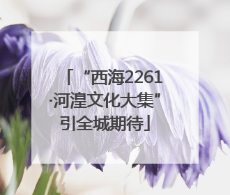 “西海2261·河湟文化大集”引全城期待