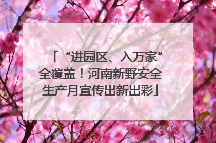 “进园区、入万家”全覆盖！河南新野安全生产月宣传出新出彩