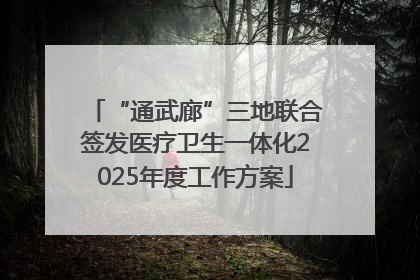 “通武廊”三地联合签发医疗卫生一体化2025年度工作方案