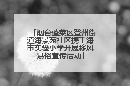 烟台蓬莱区登州街道海景苑社区携手海市实验小学开展移风易俗宣传活动