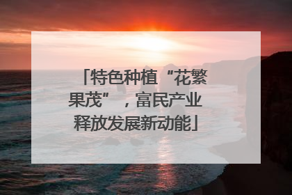 特色种植“花繁果茂”，富民产业释放发展新动能