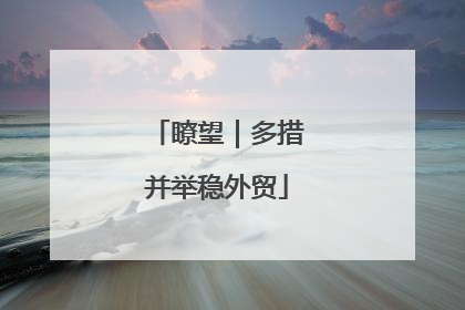 瞭望｜多措并举稳外贸