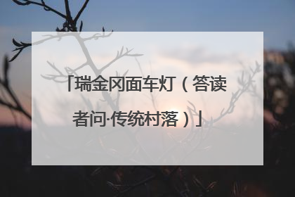瑞金冈面车灯（答读者问·传统村落）