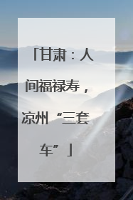 甘肃：人间福禄寿，凉州“三套车”