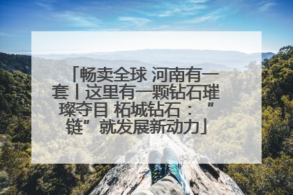 畅卖全球 河南有一套丨这里有一颗钻石璀璨夺目 柘城钻石：“链”就发展新动力