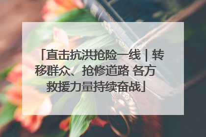 直击抗洪抢险一线｜转移群众、抢修道路 各方救援力量持续奋战