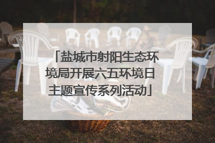 盐城市射阳生态环境局开展六五环境日主题宣传系列活动