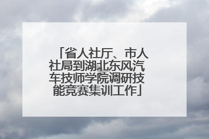 省人社厅、市人社局到湖北东风汽车技师学院调研技能竞赛集训工作