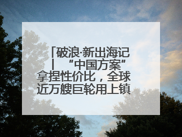 破浪·新出海记丨 “中国方案”拿捏性价比，全球近万艘巨轮用上镇江“节能桨”