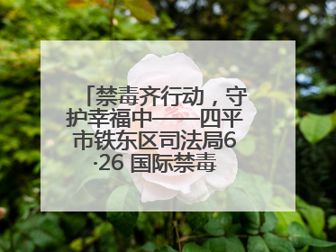 禁毒齐行动，守护幸福中——四平市铁东区司法局6·26 国际禁毒日禁毒宣传活动