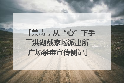 禁毒，从“心”下手――洪湖戴家场派出所广场禁毒宣传侧记