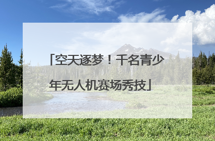 空天逐梦！千名青少年无人机赛场秀技