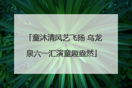 童沐清风艺飞扬 乌龙泉六一汇演童趣盎然