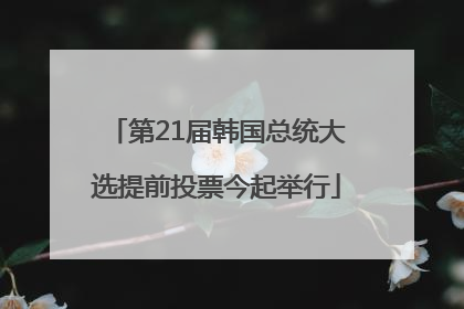 第21届韩国总统大选提前投票今起举行