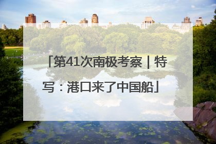 第41次南极考察｜特写：港口来了中国船