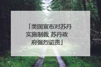 美国宣布对苏丹实施制裁 苏丹政府强烈谴责