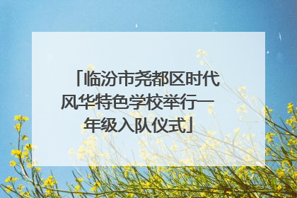 临汾市尧都区时代风华特色学校举行一年级入队仪式