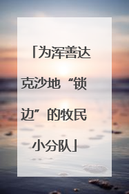 为浑善达克沙地“锁边”的牧民小分队