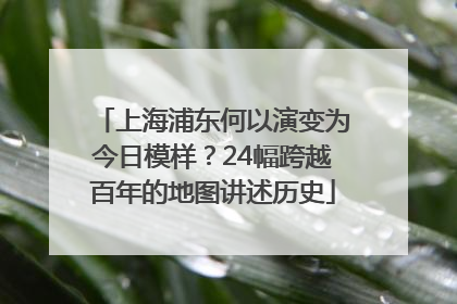 上海浦东何以演变为今日模样？24幅跨越百年的地图讲述历史