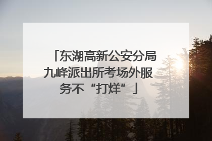 东湖高新公安分局九峰派出所考场外服务不“打烊”