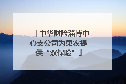 中华财险淄博中心支公司为果农提供“双保险”