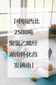 中国西北2500吨聚氯乙烯经湖南怀化首发越南