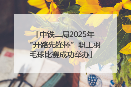 中铁二局2025年“开路先锋杯”职工羽毛球比赛成功举办