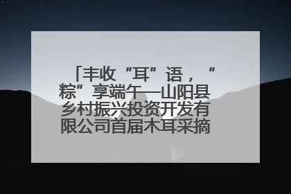 丰收“耳”语，“粽”享端午—山阳县乡村振兴投资开发有限公司首届木耳采摘活动盛大启幕