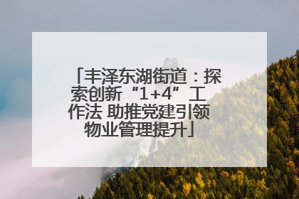 丰泽东湖街道：探索创新“1+4”工作法 助推党建引领物业管理提升