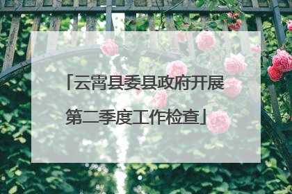 云霄县委县政府开展第二季度工作检查