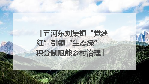 五河东刘集镇“党建红”引领“生态绿” 积分制赋能乡村治理