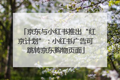 京东与小红书推出“红京计划”：小红书广告可跳转京东购物页面