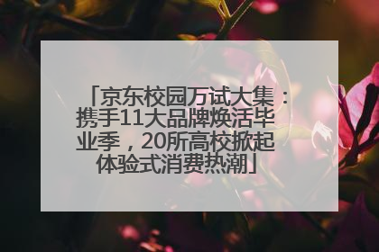 京东校园万试大集：携手11大品牌焕活毕业季，20所高校掀起体验式消费热潮
