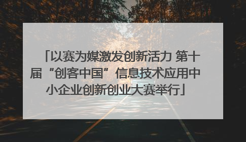 以赛为媒激发创新活力 第十届“创客中国”信息技术应用中小企业创新创业大赛举行