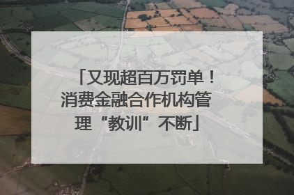 又现超百万罚单！消费金融合作机构管理“教训”不断