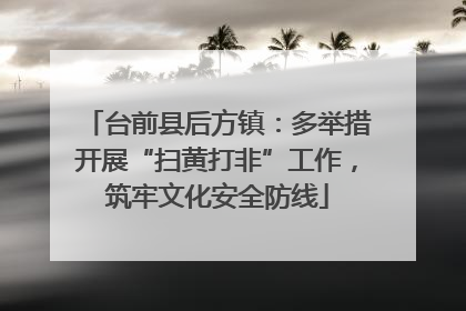 台前县后方镇：多举措开展“扫黄打非”工作，筑牢文化安全防线